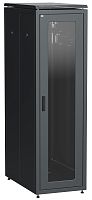 ITK Шкаф сетевой напольный 19" LINEA N 47U 600х1000мм стеклянная передняя дверь, задняя перфорированная черны | код LN05-47U61-GP | IEK